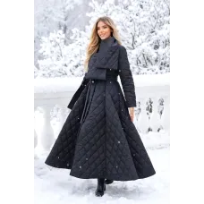 Пальто приталенное длинное