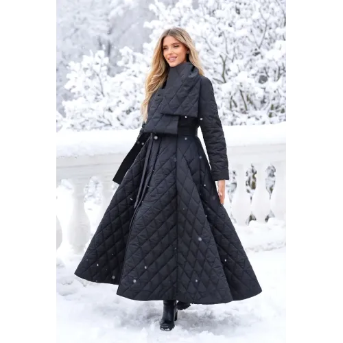 Пальто приталенное длинное